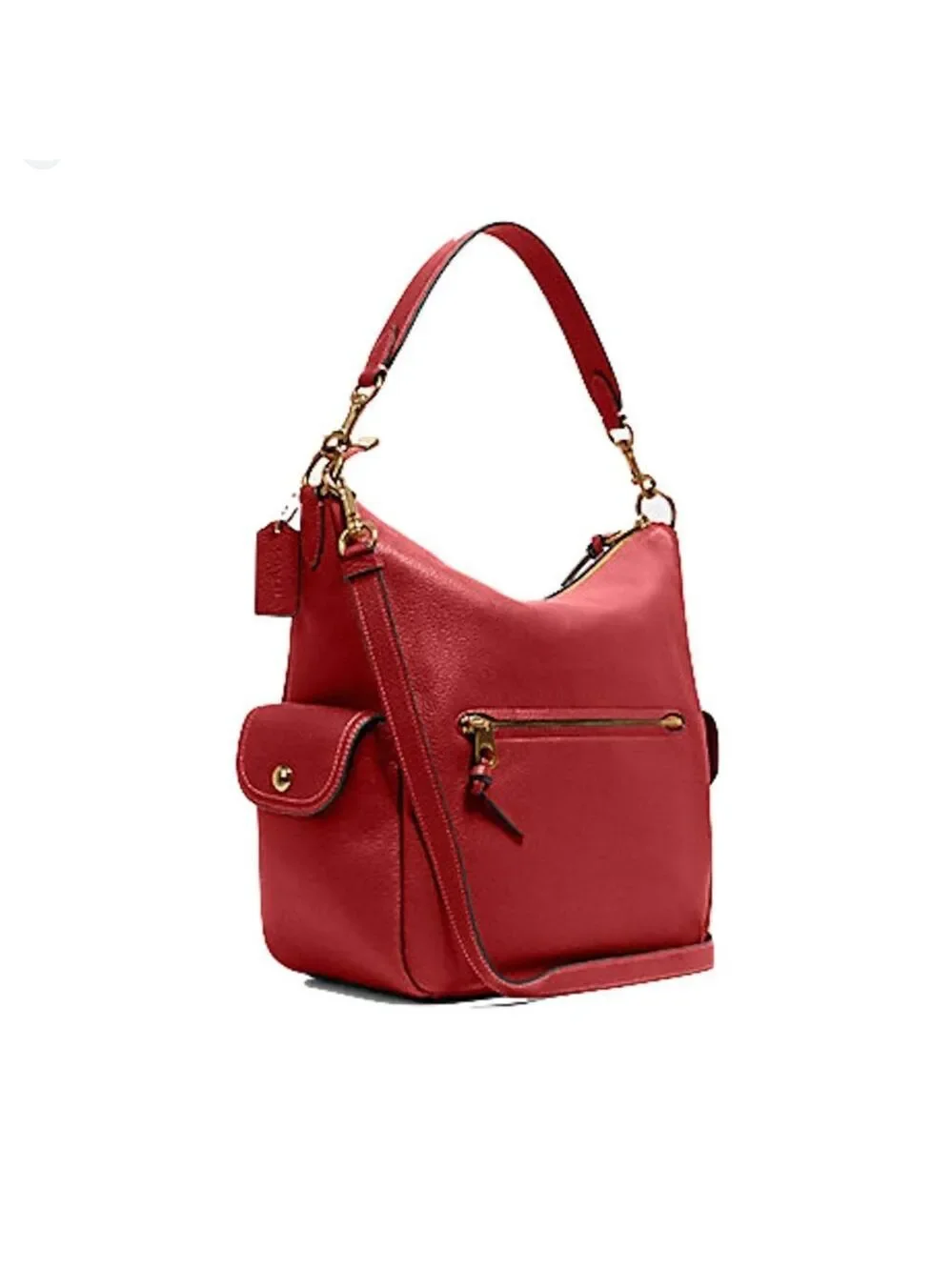 Coach Pennie Vibrant Red Leather Hobo Hand Shoulder Large Bag NWT‎
